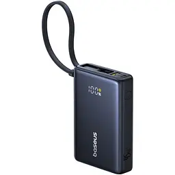 Зовнішній аккумулятор Baseus PicoGo Digital Display Power Bank 10000mAh 45W Cosmic чорний
