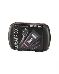 Дорожній набір для догляду за ротовою порожниною Curaprox Travel Set Black is White: Розкладна щітка CS5460 Ultra Soft + Зубна паста з активованим вугіллям Black is White 10 мл + Йоржики + Тревел-кейс - мініатюра 7