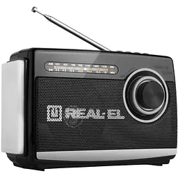 Радиоприемник портативный REAL-EL X510 Black с фонариком