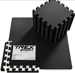 Мат-пазл EVA 1см Trex Sport TX-010PM - 24 частин чорний