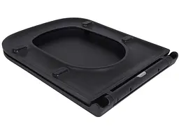 Сидіння для унітазу Qtap Tern Matt Black з мікроліфтом Slim Duroplast, Quick Release QT99HY2322MB - мініатюра 3