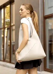 Сумка жіноча Sambag HOBO M білий 35 х 40 х 8 см (53200030)