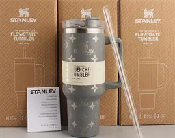 Термокухоль Stanley Quencher H2.0 Tumbler з неіржавкої сталі 1,18 л Gray Monogram KT6007830