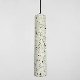 Підвіс Terrazzo Cylinder Long із білим бетонним плафоном 30х6 см Line.F MJ 163-60*300 WT - мініатюра 6