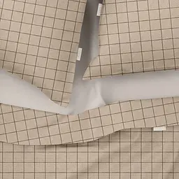 Комплект постільної білизни Cosas двоспальний з простирадлом на резинці BEIGE GEOMETRY CS5 180 x 220 см (CellAshbeige_El140-98Cappuccino_180) - мініатюра 3