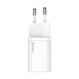 Мережевий зарядний пристрій Baseus Super Si 1Type-C + Cable Type-C to Lightning 20W TZCCSUP-B02 White - мініатюра 6