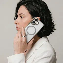 Чехол Apple iPhone 16 Plus, Unit MagSafe, серый, прозрачный, магсейф, противоударный, магнитный, панель-накладка с поддержкой MagSafe, с поддержкой беспроводной зарядки, TPU+PC, защита всего корпуса, ударопрочный, ArmorStandart (ARM79289) - мініатюра 5