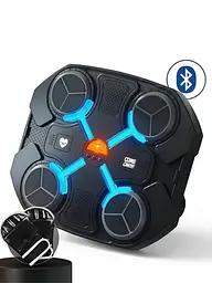 Музичний боксерський тренажер на стіну до 400 кг з Bluetooth та рукавичками, чорний (2488727294) - мініатюра 2