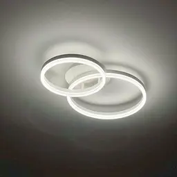 Стельова LED ЛЮСТРА НА 2 КІЛЬЦЯ в білому кольорі | Арт. A 8008/2 WT | Line F - мініатюра 4