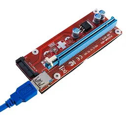 Адаптер - Переходник PCIe 1x TO 16x + SATA + USB 2.0 Б/в