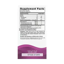 Омега-3 риб'ячий жир Nordic Naturals Prenatal DHA полуниця для серця, мозку та зору 90 софтгелів - мініатюра 2