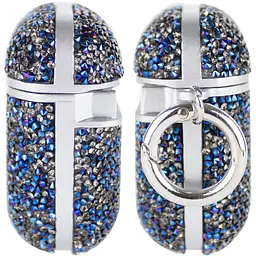 TPU чохол Bling World Rock Diamond для навушників AirPods 1/2 Синій - мініатюра 3