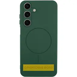 Чохол Silicone Cover Lakshmi Full Camera (AA) with Magnetic Fit для Samsung Galaxy A07 Зелений / Dark green