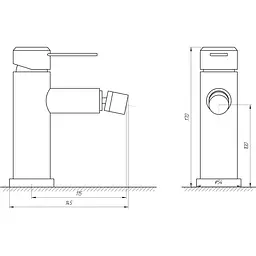 Змішувач для біде Globus Lux WIEN SBT2-106 - мініатюра 4
