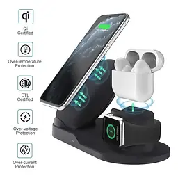 Бездротовий зарядний пристрій для телефона 3-in-1 Fast Charge 2 A 10 W безконтактний заряджання для айфона - мініатюра 3