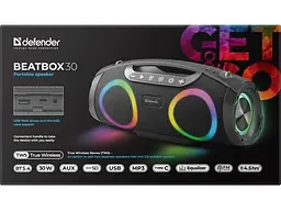 Портативна колонка Defender Beatbox 30 Black (65231) - мініатюра 9