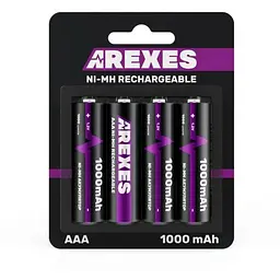 Акумулятор AAA Arexes 1000mAh 1.2V Ni-MH, мініпальчиковий, 1 шт
