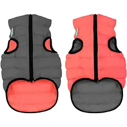 Курточка для собак AiryVest двостороння, S40, коралово-сіра