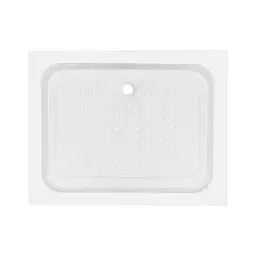 Душовий піддон Kapielka ST100x80x14 низький прямокутний діаметр зливу 52 мм Lidz Білий