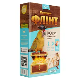Корм для середніх папуг Лорі Капітан Флінт повнораціонний 600 г - мініатюра 2