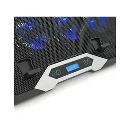 Підставка до ноутбука IceCoorel 10-17", 8x70mm, 2xUSB, + LCD, 410x297x40mm, RGB (K10) - мініатюра 5