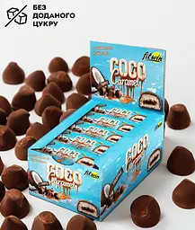 Кокосово-карамельний батончик FitWin Coco Caramel No Sugar Added, 20*40 грам без доданого цукру - Трюфель - мініатюра 2