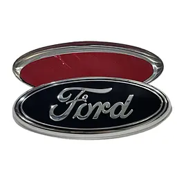 Емблема Ford чорна+хром 114x45мм пластик+метал (на скотчі) - мініатюра 2