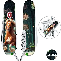 Складаний ніж Victorinox CLIMBER ZODIAC Кінь-переможець 1.3703.3.Z5300pk - мініатюра 2
