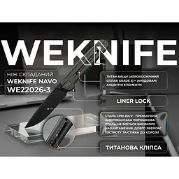 Ніж складаний Weknife Navo WE22026-3 - мініатюра 19