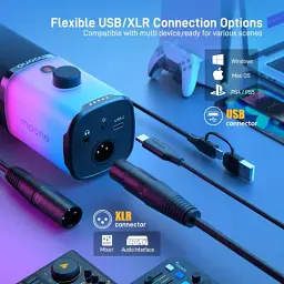 Мікрофон Maono PD100X RGB, Black, Type-C / XLR, динамічний - мініатюра 3