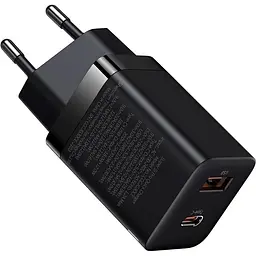 Зарядний пристрій Baseus Super Si Pro Quick Charger C+U 30W EU black (CCSUPP-E01) - мініатюра 2