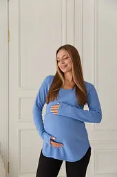 Лонгслів для вагітних та годуючих Avila XL Lullababe Денім - мініатюра 2