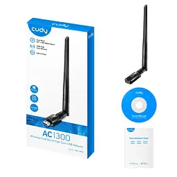 Адаптер WiFi 5 Cudy WU1400 дводіапазонний з USB 3.0 (73-00546) - мініатюра 4