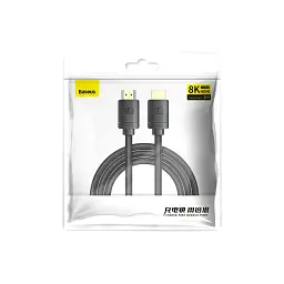 Кабель мультимедійний HDMI M to HDMI M 1.0m V2.1 Baseus (CAKGQ-J01) - мініатюра 5