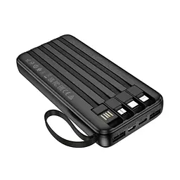 Портативний акумулятор BOROFONE BJ76 Smart power bank вбудовані 4 кабелі 10000mAh чорний - мініатюра 3