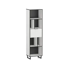 Стелаж для книг та декору на ніжках Moreli Forte F-0016 Loft 550х2000х400 мм Білий