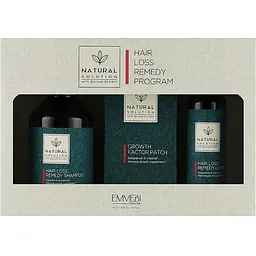 Набір Контроль втрати волосся Emmebi Italia Natural Solution Hair Loss Remedy Programm (shm/250ml + lot/100ml + patch/30pcs)