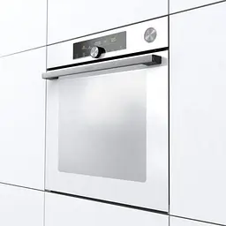 Gorenje Духова шафа електрична, 77л, A+, пара, дисплей, готування на різних рівнях, піроліз, білий - мініатюра 4