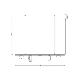 Підвіс SV0063-5 BK+GD 4000К - мініатюра 2