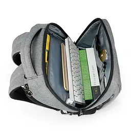 Рюкзак міський офісний Tigernu T-B3516 21л з USB для ноутбука 15.6" Grey (17052) - мініатюра 5