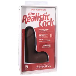 Фалоімітатор Doc Johnson The Realistic Cock ULTRASKYN 5 Inch with Balls, 13.3 см - мініатюра 8