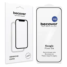 Скло захисне BeCover 10D Google Pixel 9a Black (715715)