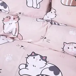 Простирадло MirSon Ranforce Elite 17-0665 Cream Kittens 110х160 см (2200009882388) - мініатюра 3