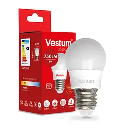 Світлодіодна лампа Vestum G45 8W 3000 K 220V E27 1-VS-1210 - мініатюра 3