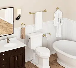 Рушникотримувач кільце Rea 332867 brushed gold REA-06918, Золотий - мініатюра 5