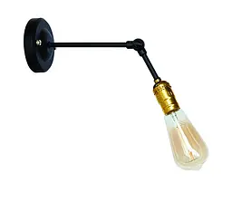 Бра настінне Levistella 752WM3302-1, E27, 60W, чорний з золотим патроном, метал, сучасний стиль для дому - мініатюра 1