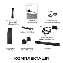 Саундбар Sharp HT-SBW320 Black - мініатюра 11