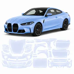 Антигравійна захисна бронеплівка за лекалами для BMW M4 G82/G83 facelift 2024- повний кузов