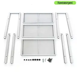 Стелаж-етажерка Wall Sticker SW-00002103 триярусний з металу 60х33х110 см білий - мініатюра 5