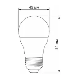 Лампочка TITANUM G45 6W E27 3000K (TLG4506273) - мініатюра 3